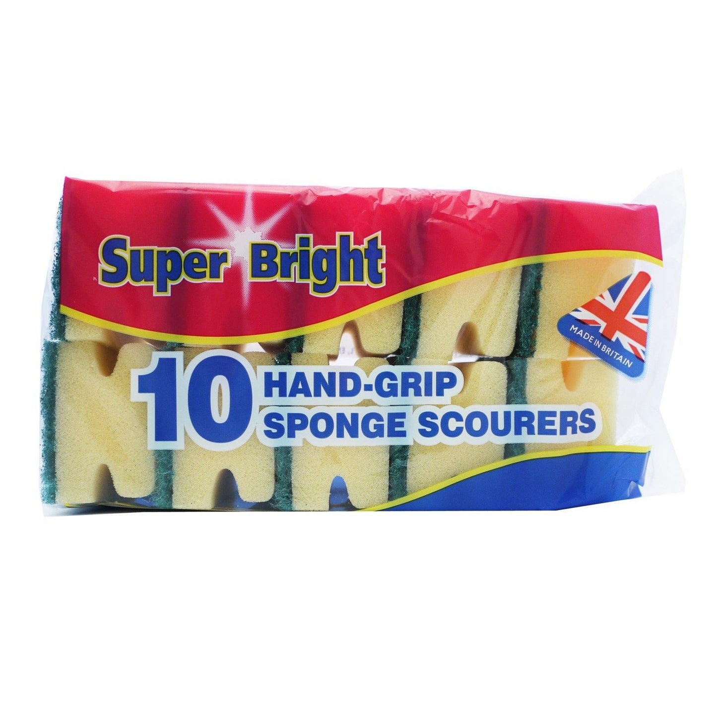 Super-Bright Sponge Scourers - Pack of 10