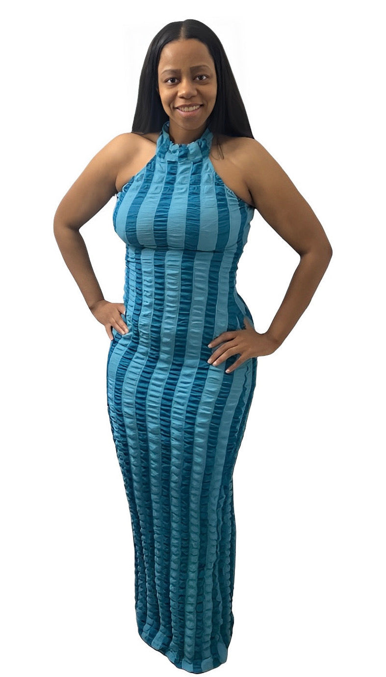 Diamond Maxi Dress - Blue
