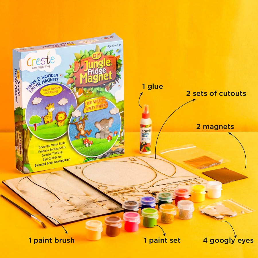 DIY Fridge Magnet Jungle Theme Kit | 4years+