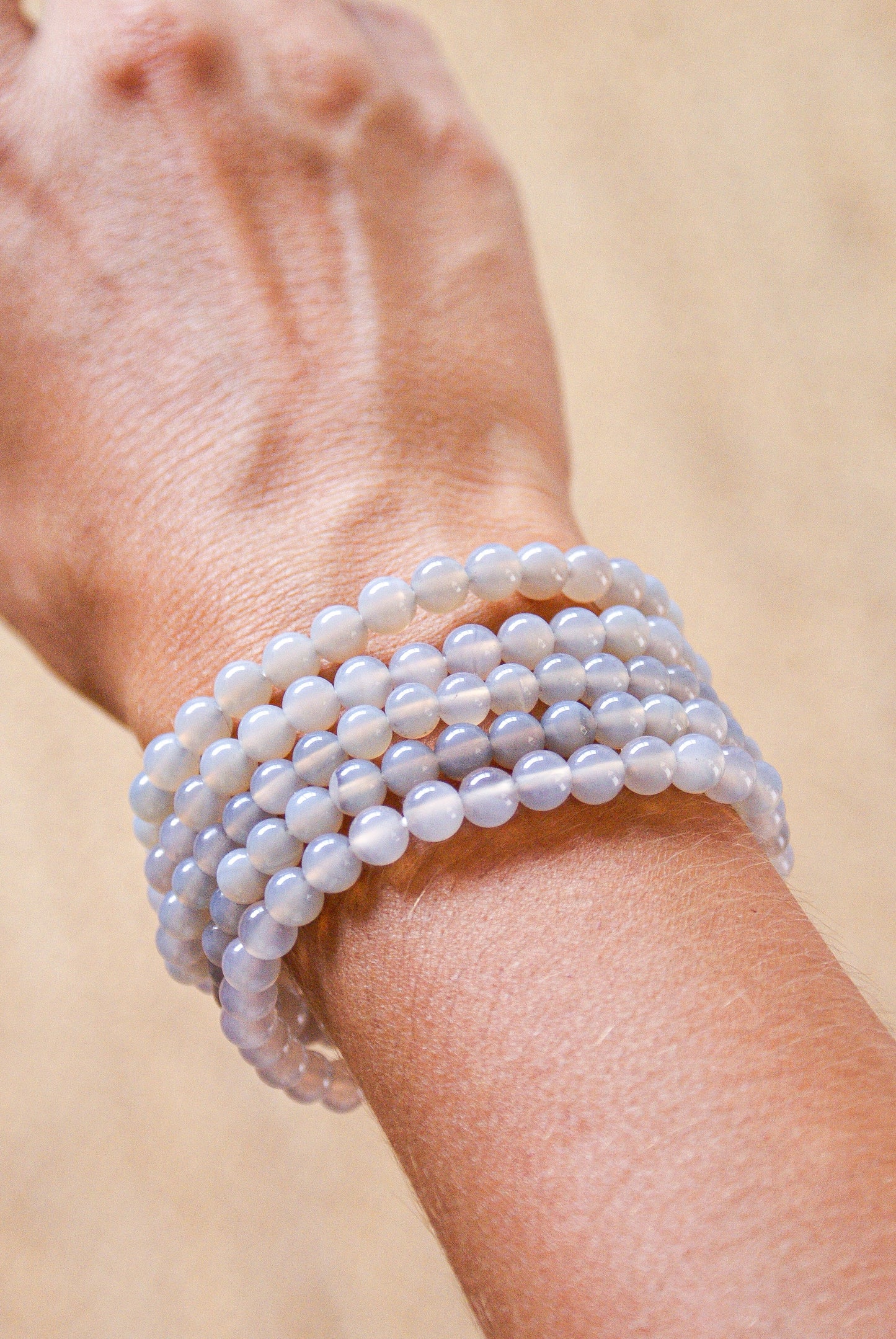 PULSERA DE ÁGATA GRIS