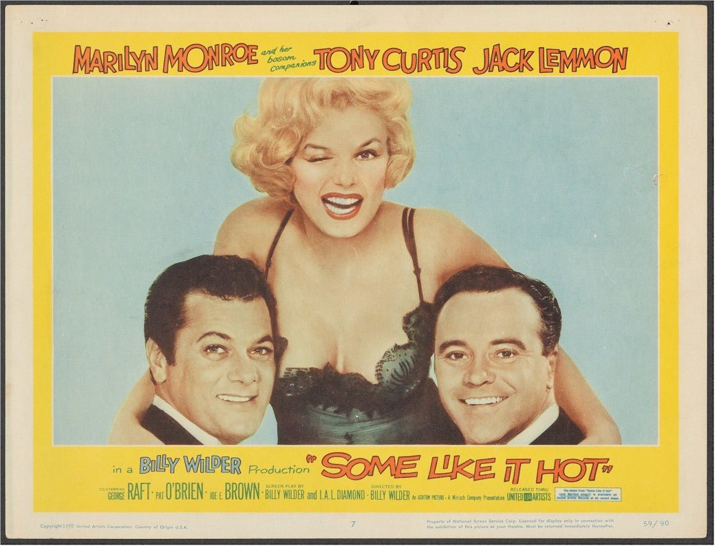 Some Like It Hot Original Vintage Lobby Card Marilyn Monroe