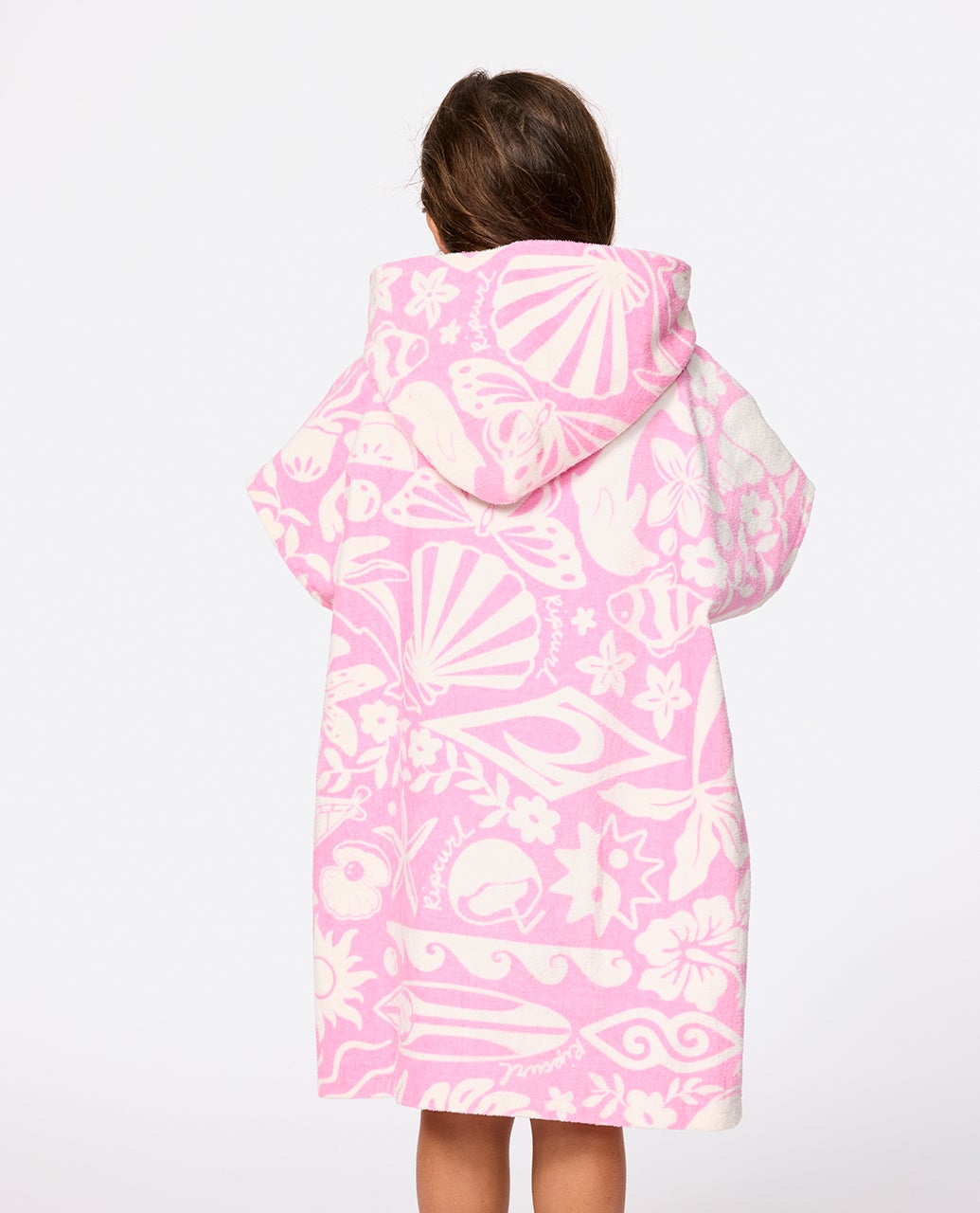 Poncho Surf Mixed Snap Fille