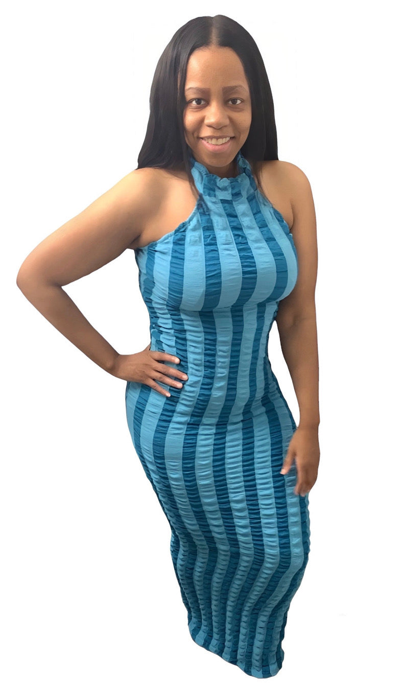 Diamond Maxi Dress - Blue