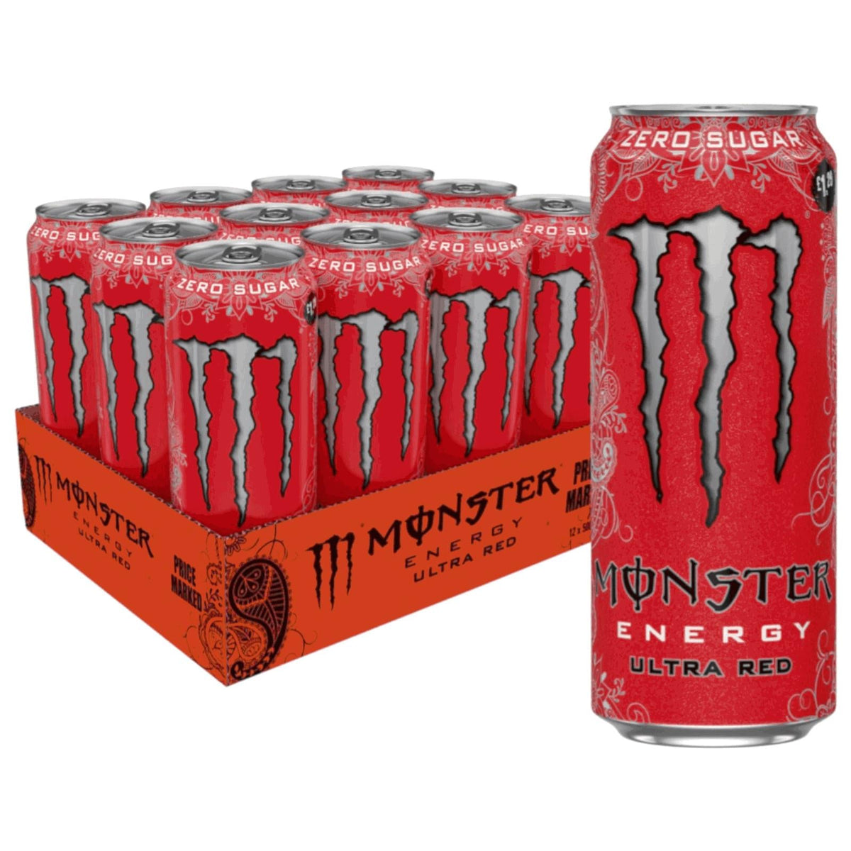 Monster Energy Drink Ultra Red 500ml (Box of 12)