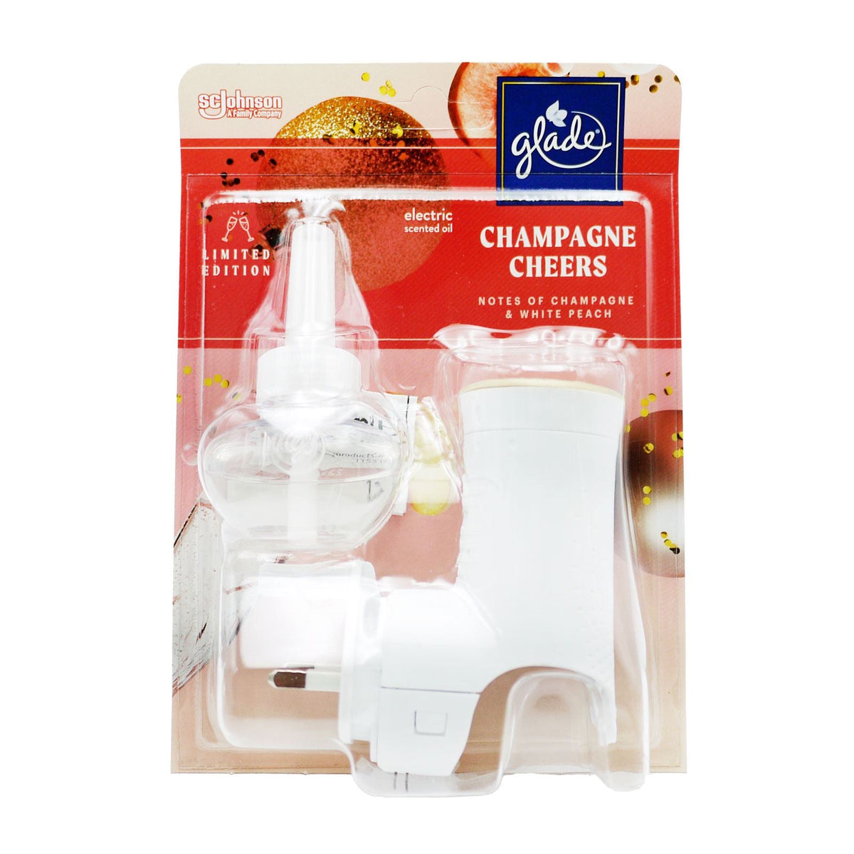 Glade Plug In Unit Champagne & White Peach 20ml