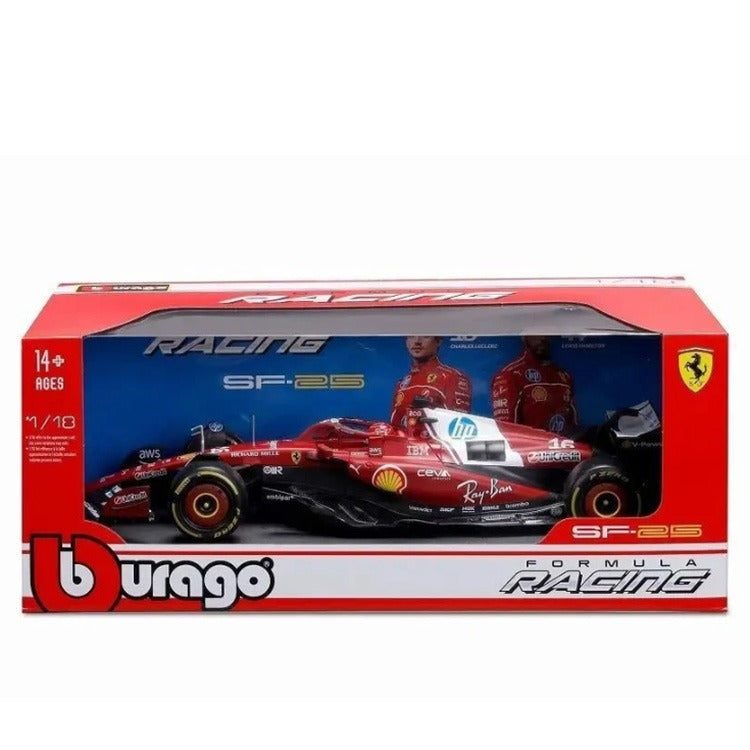BBurago 18-16816 CL Formula F 1 2025 Ferrari SF-25 1:18 #16 Charles Leclerc