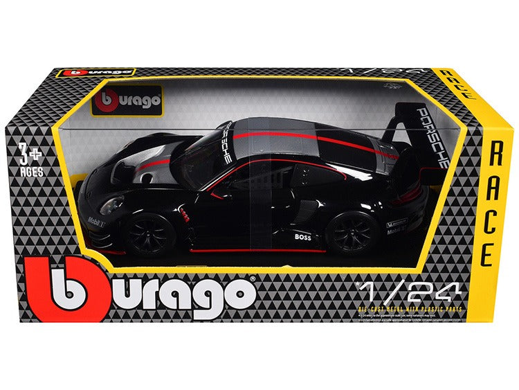 Bburago 18-28048 BK Porsche 911 GT3 R 1:24 Black with Silver Hood & Top