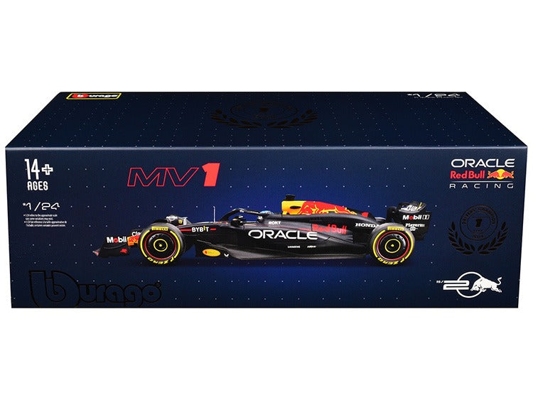 Bburago 18-28056 MV Formula F 1 Red Bull RB20 Champion 2024 1:24 with Show Case #1 Max Verstappen
