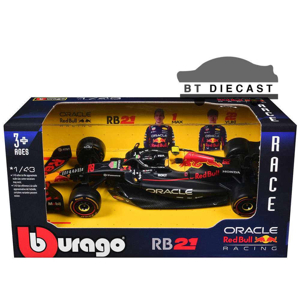 Bburago 18-38233 YT Formula F 1 Oracle Red Bull Racing RB21 1:43 #22 Yuki Tsunoda