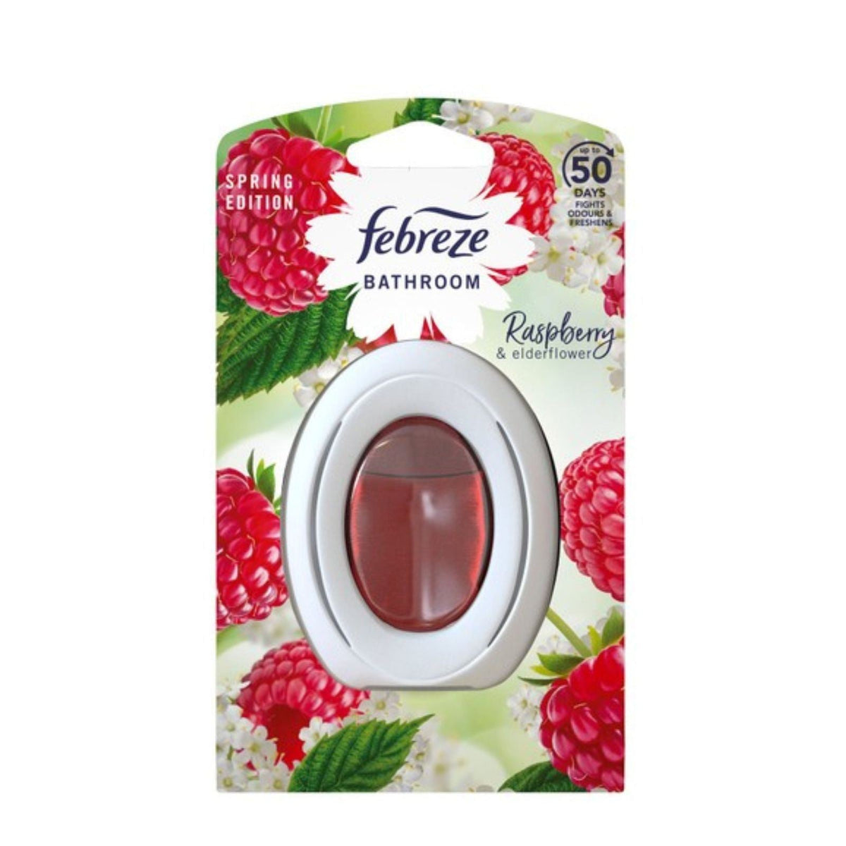 Febreze Raspberry & Elderflower Bathroom Gel Air Freshener 7.5ml