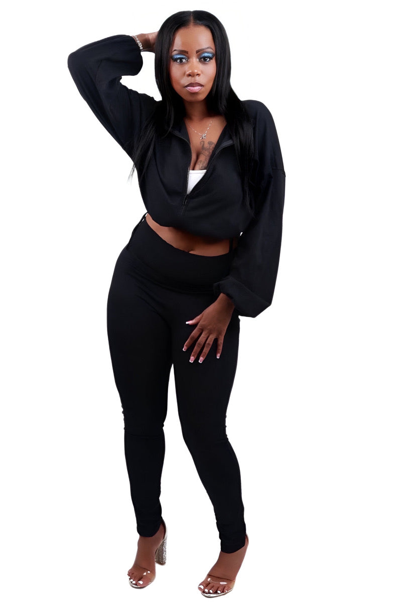 Undefeated Cotton Windbreaker Tracksuit - Black
