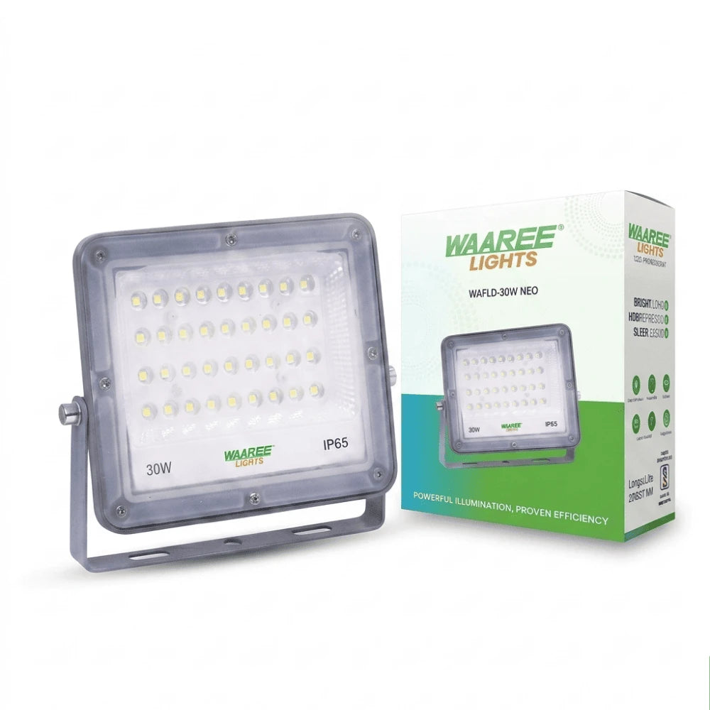 Shop 30W LED Flood Light, IP65 Outdoor Lighting | Waaree