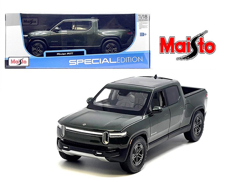 Maisto 31466 Special Edition Rivian R1T Pick Up Truck 1:18 Metallic Green