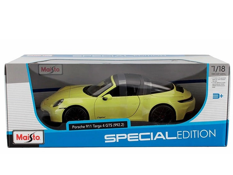 Maisto 31470 Porsche 911 Targa 4 GTS 992.2 1:18 Light Yellow