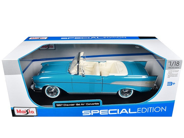 Maisto 31476 1957 Chevrolet Bel Air Convertible 1:18 Blue