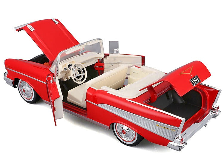 Maisto 31476 1957 Chevrolet Bel Air Convertible 1:18 Red
