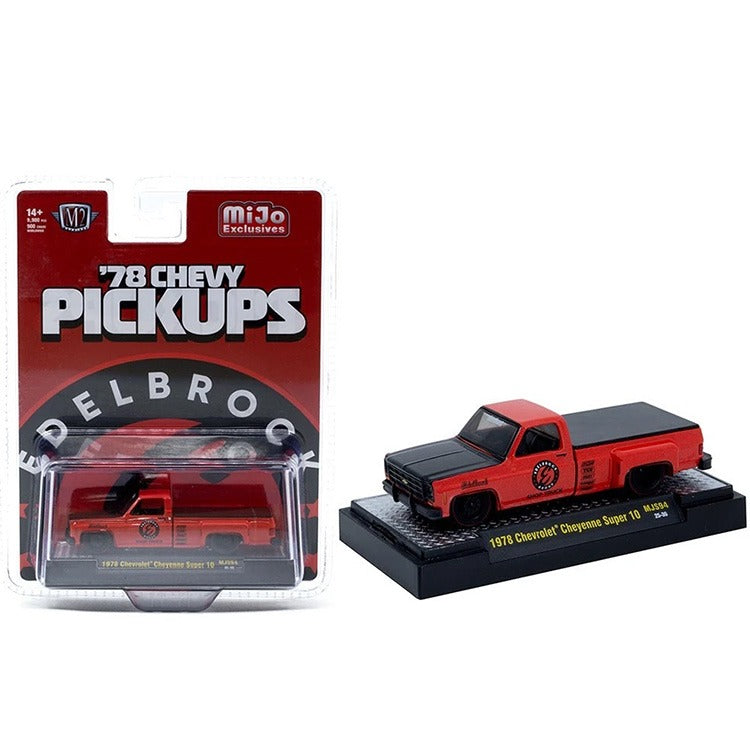 M2 Machines 31500 MJS94 1978 Chevrolet Cheyenne Super 30 Custom EDELBROCK 1:64 Red
