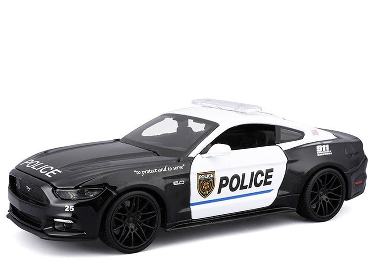 Maisto 32514 Design 2015 Ford Mustang GT 5.0 Police Car 1:24 Black / White