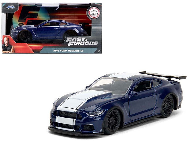 Jada 34447 Fast & Furious F9 2016 Ford Mustang GT 1:32 Blue with White Stripe