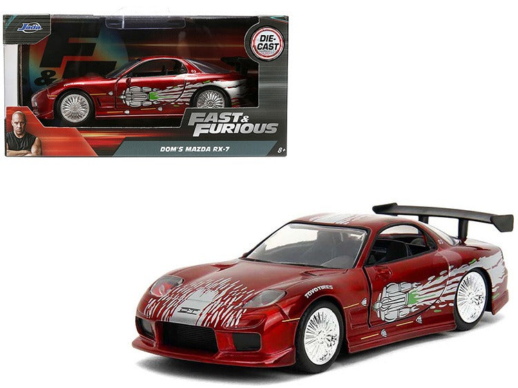 Jada 35400 Fast & Furious Dom’s Mazda RX-7 1:32 Candy Red