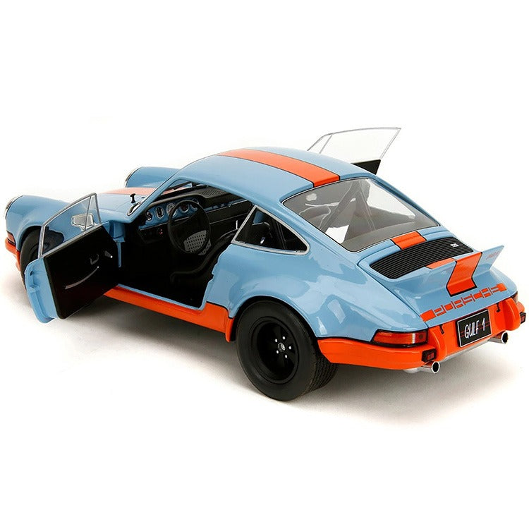 Jada 36384 Pink Slips 1973 Porsche 911 RSR 2.8 Gulf 1 1:18 Light Blue / Orange