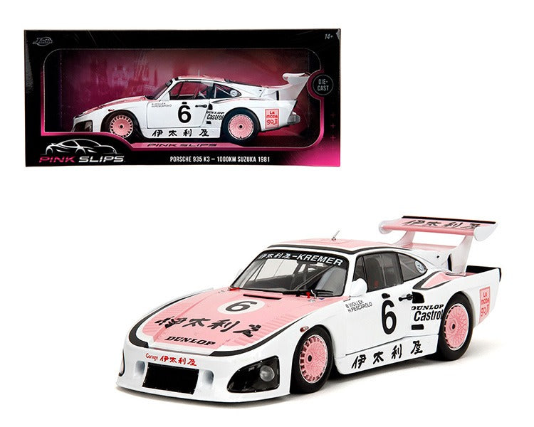 Jada 36386 Pink Slips Porsche 935 K3 1000KM Suzuka 1981 1:18 White / Pink