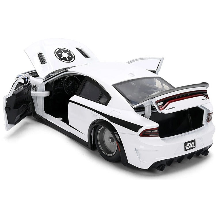 Jada 36478 Star Wars 2021 Dodge Charger SRT Hellcat 1:24 with Stormtrooper Figure White
