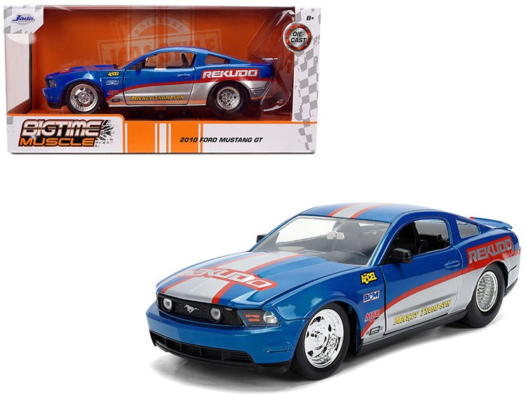 Jada 36609 Bigtime Muscle 2010 Ford Mustang GT Rekudo 1:24 Blue / Silver
