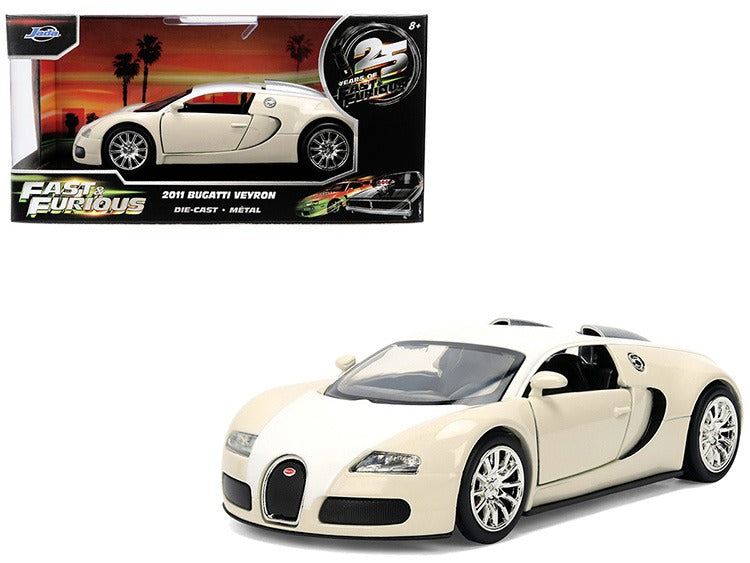 Jada 36755 Fast & Furious 2011 Bugatti Veyron 1:32 White / Tan