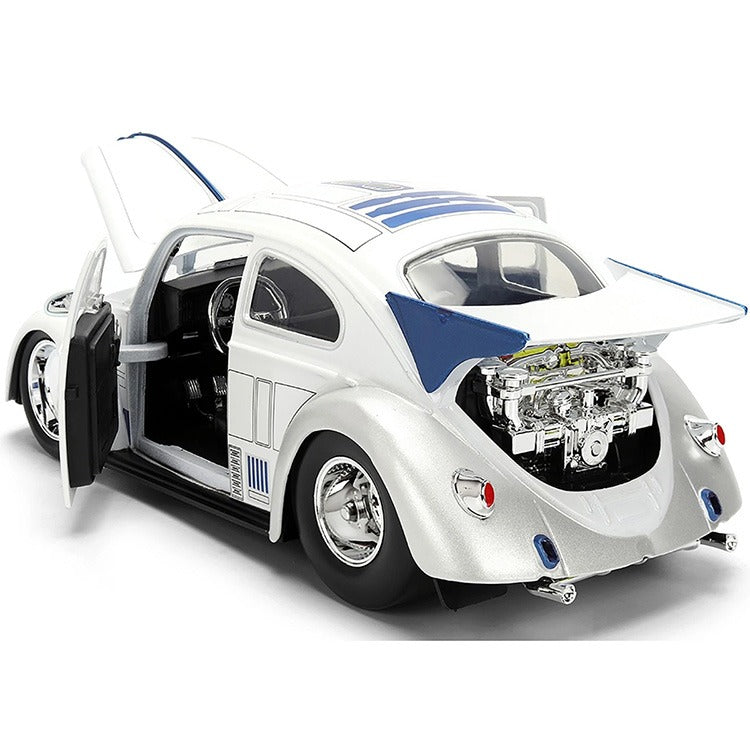 Jada 36912 Star Wars1959 Volkswagen Drag Beetle 1:24 with R2-D2 Figure White