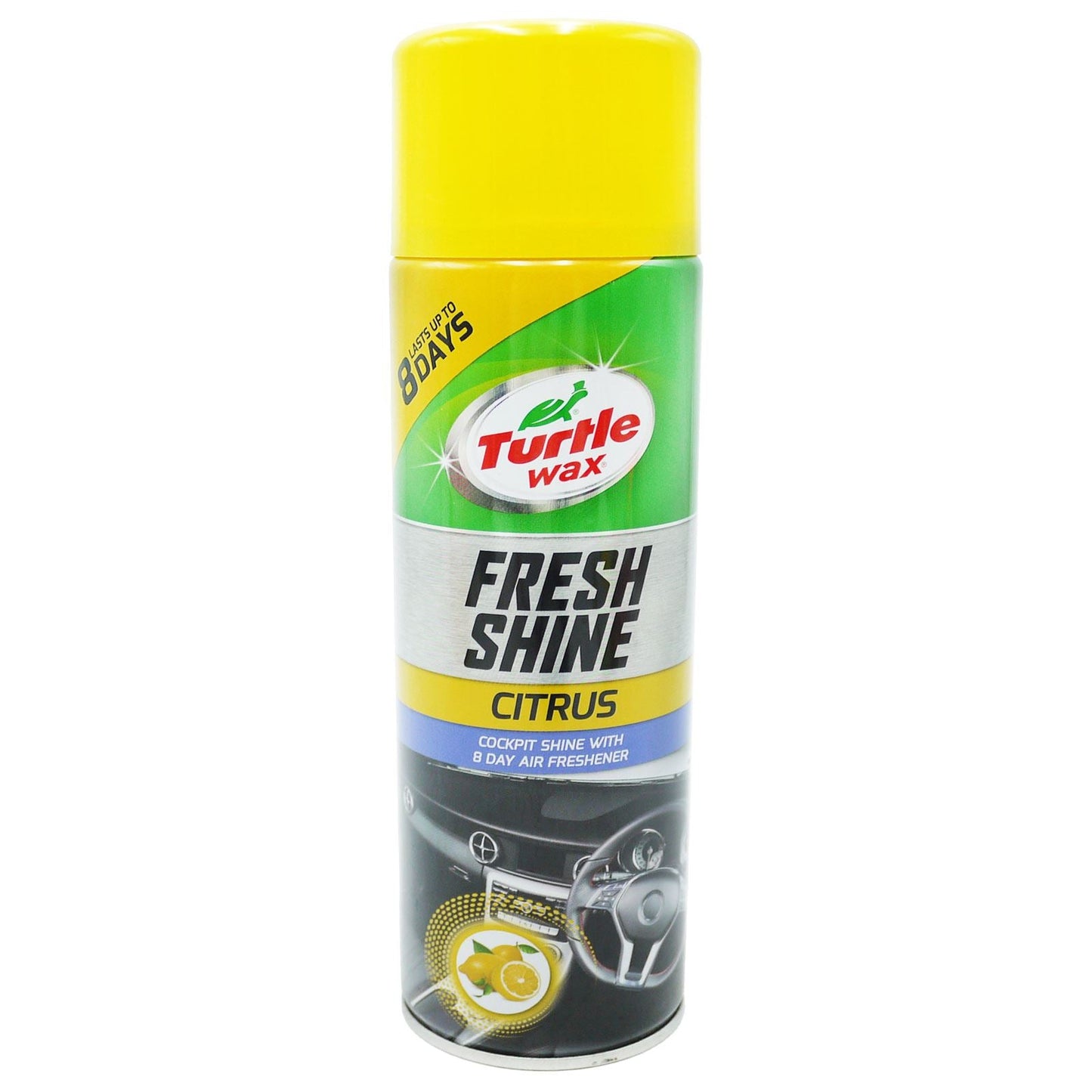 Turtle Wax Fresh Shine Interior Car Cleaner Dashboard Plastic Restorer Citrus Matt 500ml