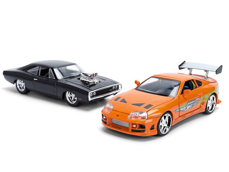 Jada 37542 25th Fast & Furious Dodge Charger R/T & Toyota Supra 1:24 Set Black & Orange