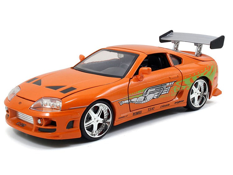 Jada 37542 25th Fast & Furious Dodge Charger R/T & Toyota Supra 1:24 Set Black & Orange