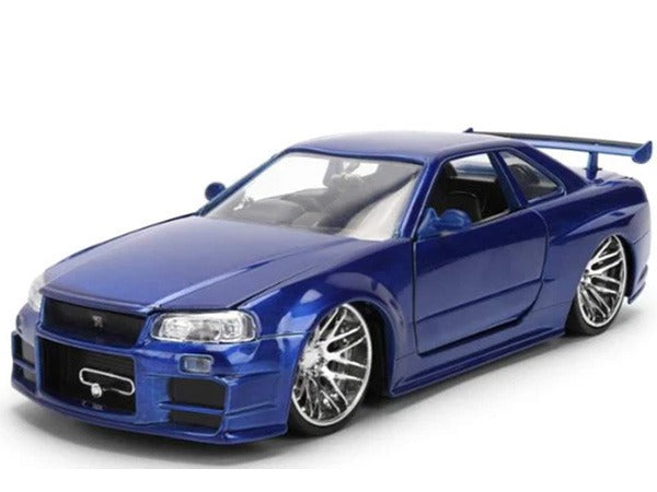 Jada 37704 25th Fast & Furious Brian’s Nissan Skyline GT-R R34 1:24 Color Brush Blue