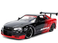 Jada 38346 Autoworks 2002 Nissan Skyline GT-R (R34) Advan1:24 Black Red