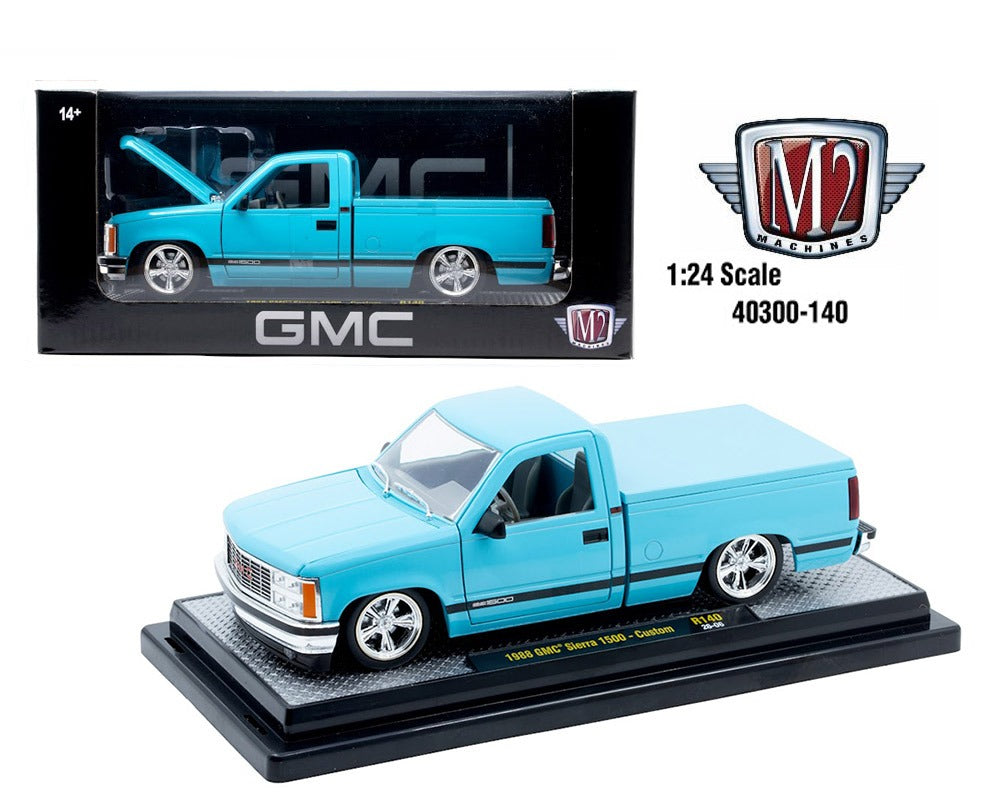 M2 Machines 40300 140 B 1988 GMC Sierra 1500 Pick Up Truck 1:24 Blue