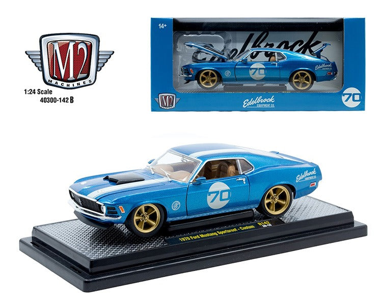 M2 Machines 40300 142 B 1970 Ford Mustang Sportroof Custom 1:24 Blue