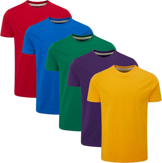 Charles Wilson Men's 5 Pack Midweight Crew Neck T-Shirt