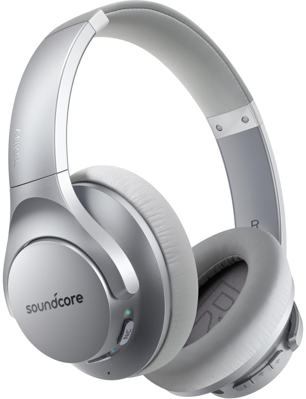 Soundcore Anker Life Q20 Hybrid Active Noise Cancelling Headphones, Wireless Over Ear Bluetooth Headphones, 60H Playtime, Hi-Res Audio, Deep Bass, Memory Foam Ear Cups, Travel, Office