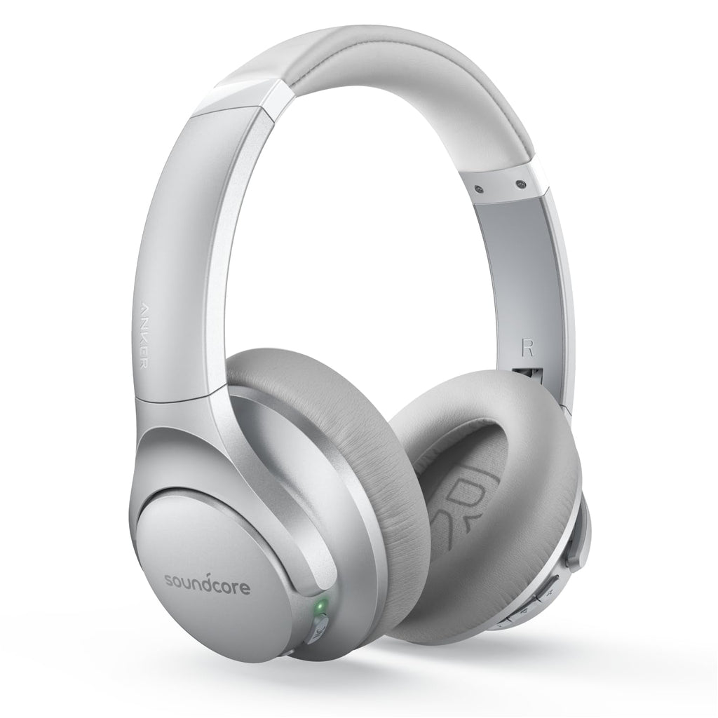Soundcore Anker Life Q20 Hybrid Active Noise Cancelling Headphones, Wireless Over Ear Bluetooth Headphones, 60H Playtime, Hi-Res Audio, Deep Bass, Memory Foam Ear Cups, Travel, Office