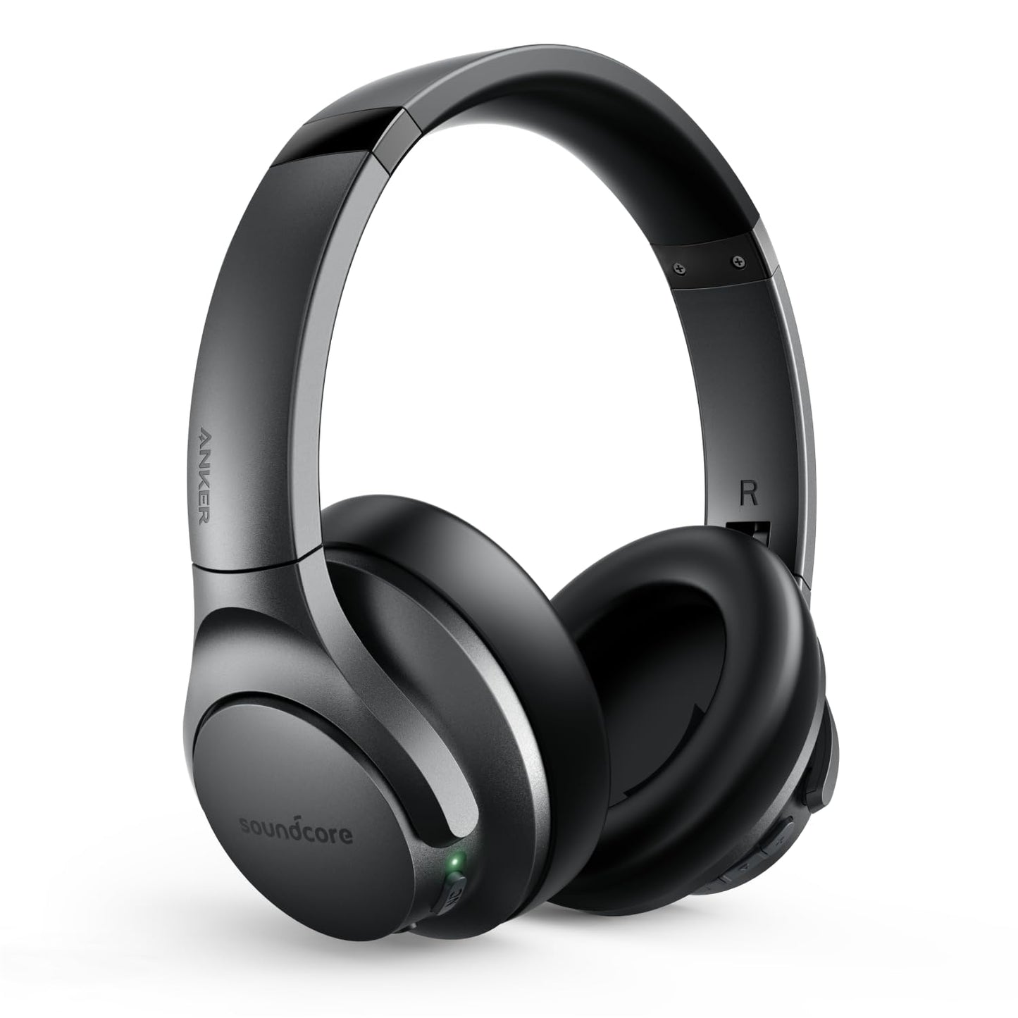 Soundcore Anker Life Q20 Hybrid Active Noise Cancelling Headphones, Wireless Over Ear Bluetooth Headphones, 60H Playtime, Hi-Res Audio, Deep Bass, Memory Foam Ear Cups, Travel, Office