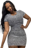 Fairy Striped Dress - Black