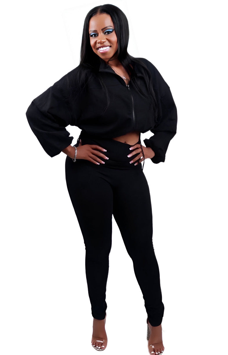 Undefeated Cotton Windbreaker Tracksuit - Black