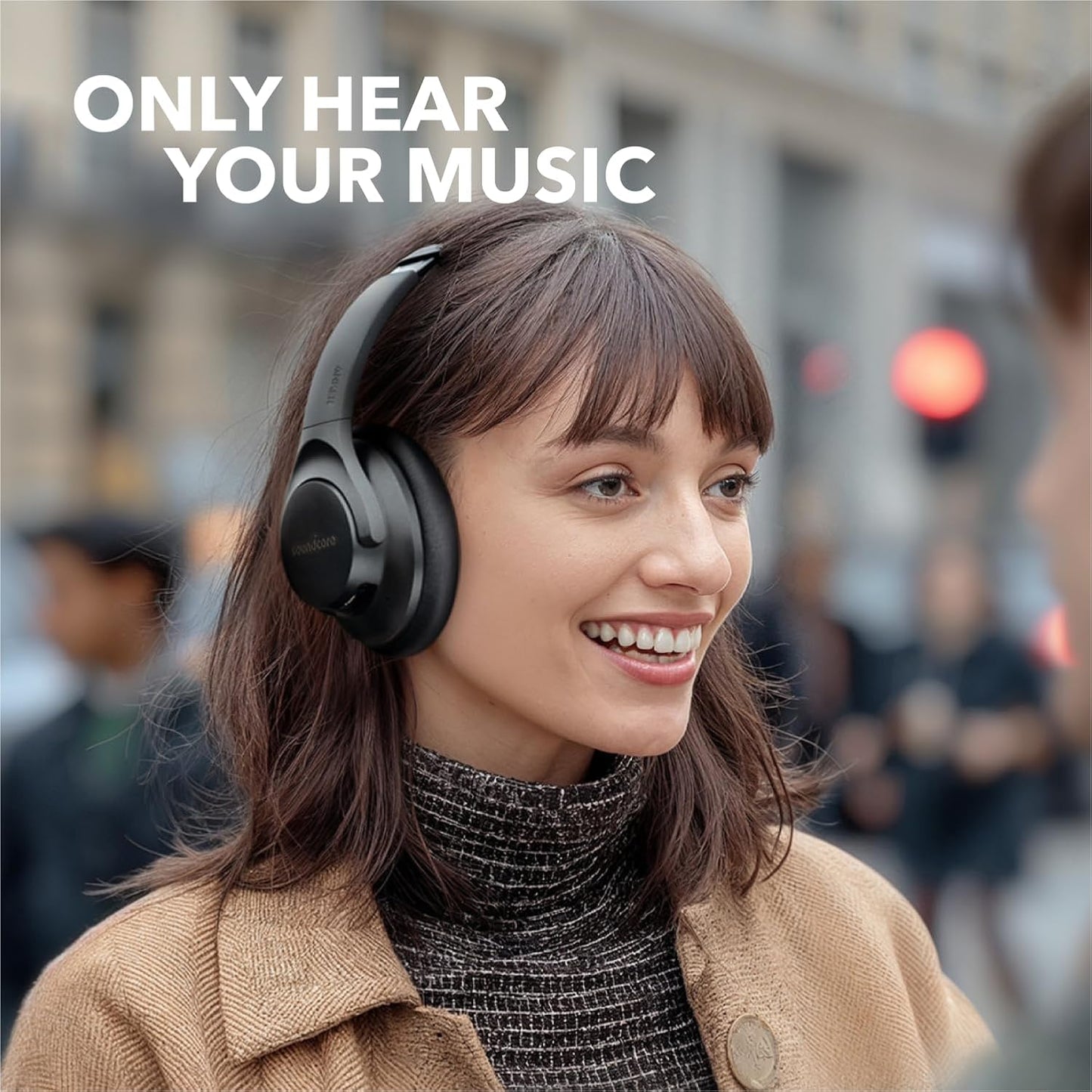 Soundcore - Audífonos híbridos modelo Anker Life Q20 inalámbricos, con cancelación de ruido, con tiempo de reproducción de 40 horas, audio de alta resolución, graves profundos, almohadillas de espuma viscoelástica y diadema