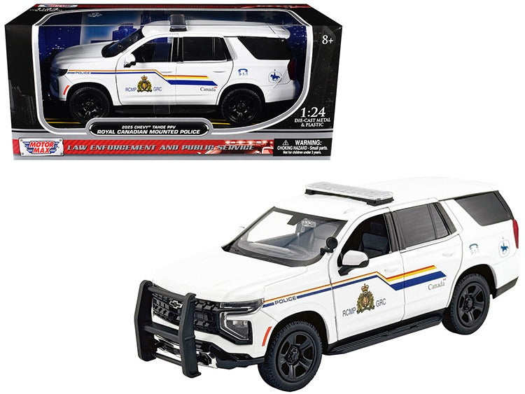 Motormax 76643 2025 Chevrolet Tahoe PPV Royal Canadian Mounted Police 1:24 White