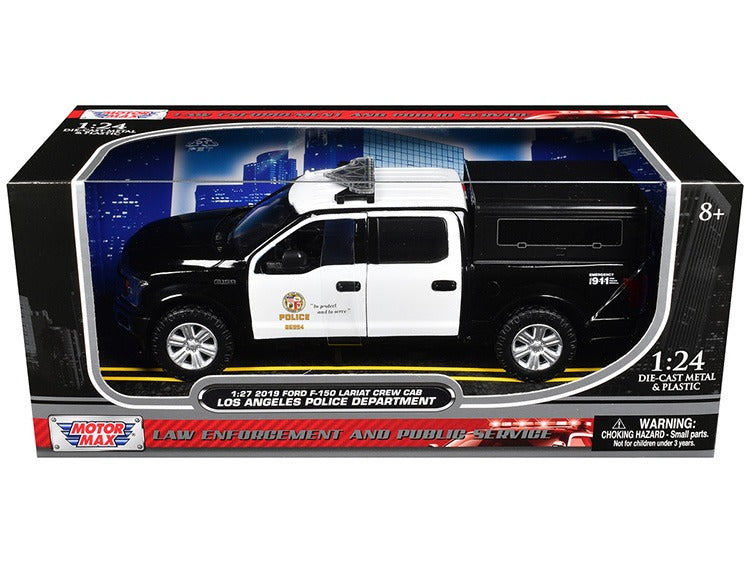 Motormax 76819 2019 Ford F-150 Los Angeles Police Vehicle LAPD 1:27 Black / White