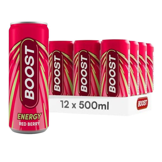 Boost Red Berry Energy Drink 500ml (Box of 12)