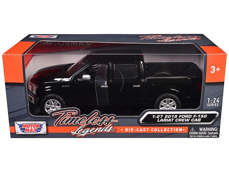Motormax 79363 Timeless Legends 2019 Ford F-150 Lariat Crew Cab Pick Up Truck 1:27 Black