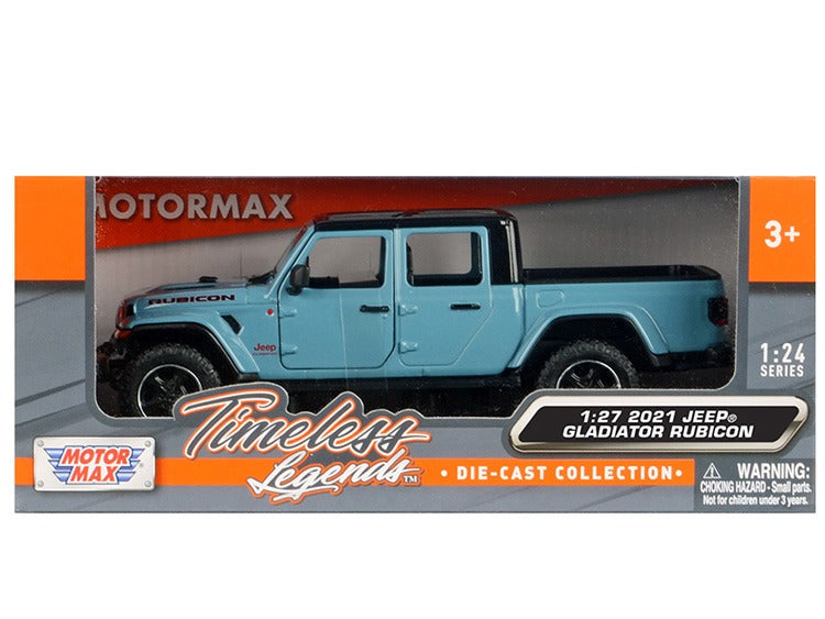 Motormax 79368 Timeless Legends 2021 Jeep Gladiator Rubicon Hard Top 1:27 Blue