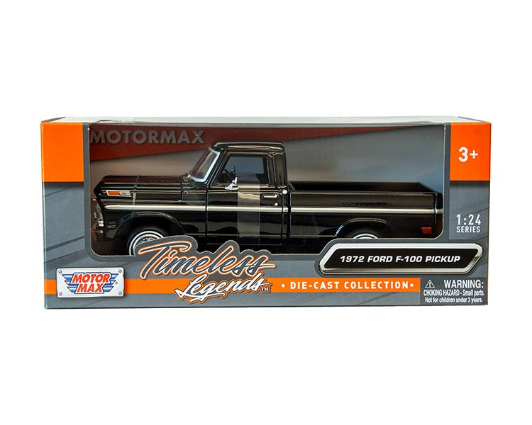 Motormax 79384 Timeless Legends 1972 Ford F-100 Pick Up Truck 1:24 Black